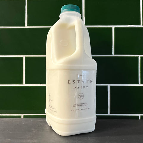Organic semi-skimmed milk from the Estate Dairy. 2 Litres.